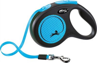 Flexi rollijn new classic neon tape zwart / blauw