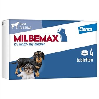 Milbemax tablet ontworming puppy / kleine hond