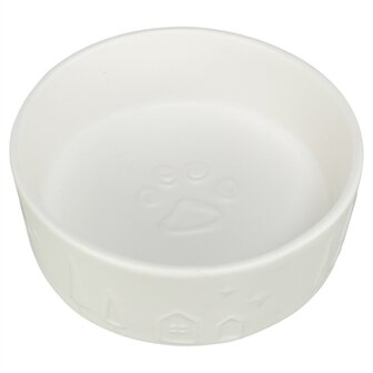 Trixie xmas voerbak hond keramiek wit