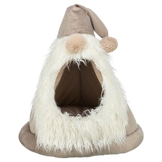 Trixie xmas tent kabouter velvet look beige