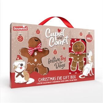 Cupid &amp; comet christmas eve gift pack met trui / speeltje / snacks