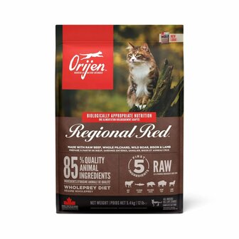 ORIJEN Regional Red kattenvoeding 5,4 kg (ivm lichte transportschade)