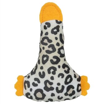 Trixie eend pluche panterprint met kattenkruid / catnip assorti