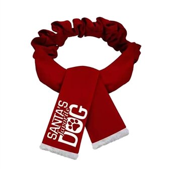 Plenty gifts kerst sjaal santa&#039;s favorite dog rood