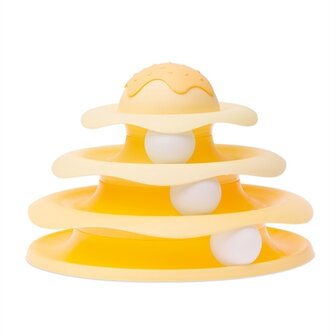 Imac cat tower 3 niveaus geel