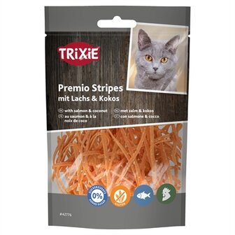 Trixie premio stripes met zalm en kokos