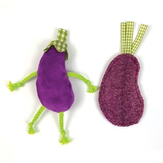 Happy pet tabby patch aubergines met catnip