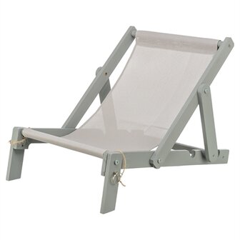 Trixie strandstoel hout grijs