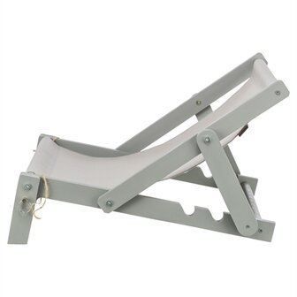 Trixie strandstoel hout grijs