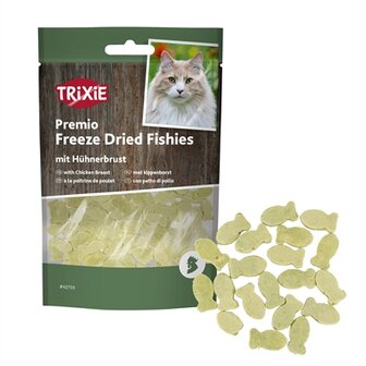 Trixie freeze dried fishies met kippenborst