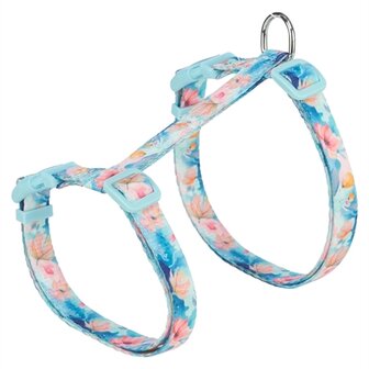 Trixie kattentuigje met riem flower power motief assorti
