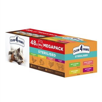 Club 4 paws premium adult sterilised megapack