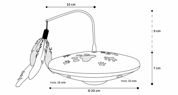 Flamingo ps galaxy 20cm cat toy