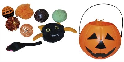 Croci halloween tricky or treats pompoen kattenspeelgoed