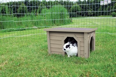 Trixie natura knaagdierhuis asfalt dak grijsgroen