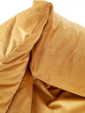 Woefwoef hondenmand velvet geel Nu 80x67cm €59,99