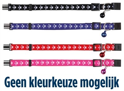 Trixie halsband kat print poot elastisch assorti