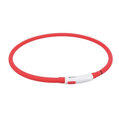 Trixie halsband usb flash light lichtgevend oplaadbaar rood