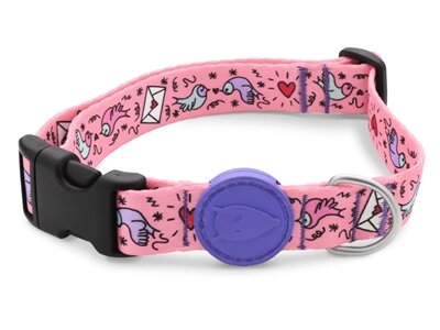 Morso halsband hond gerecycled sweet tweet roze