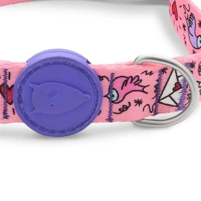 Morso halsband hond gerecycled sweet tweet roze