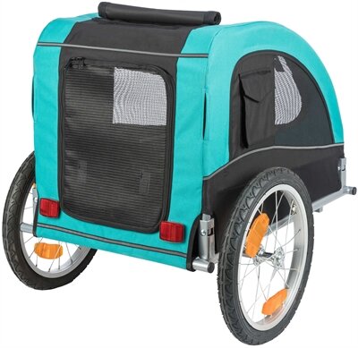 Trixie hondenfietskar limited edition zwart / turquoise