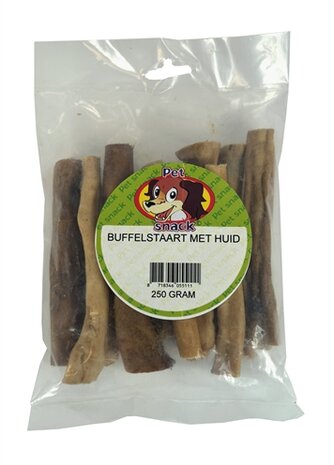 Petsnack buffelstaart met huid