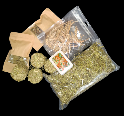 kersttas knaagdier-konijn