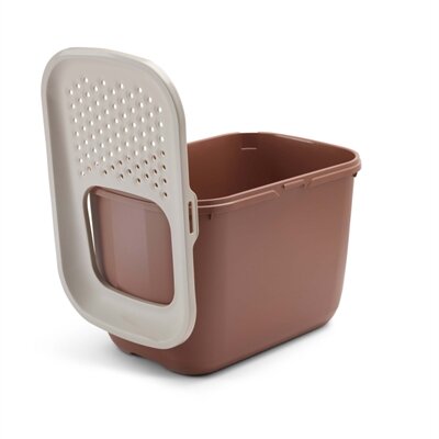 Savic kattenbak hop in champagne roze / terracotta