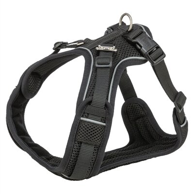 Trixie hondentuig premium flexmesh brede borst zwart