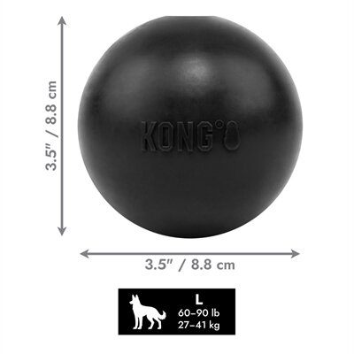 Kong extreme bal met gat zwart