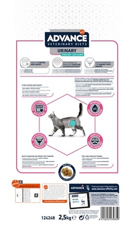 Advance veterinary diet cat urinary sterilized minder calorieËn