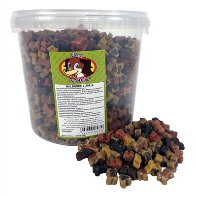 Petsnack mix bones, aanbieding 3,5 kg voor &euro;22,50