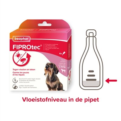 Beaphar fiprotec hond tegen teken en vlooien