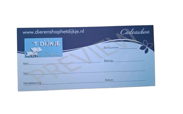 Cadeaubon &#039;t Dijkje