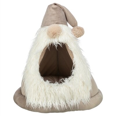 Trixie xmas tent kabouter velvet look beige