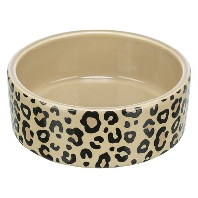 Trixie voerbak / drinkbak leo kat keramiek panterprint assorti