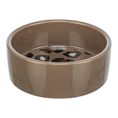 Trixie voerbak / drinkbak leo kat keramiek panterprint assorti