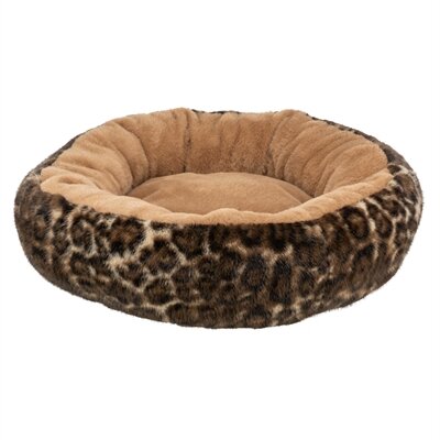 Trixie hondenmand leo soft rond pluche bruin / panterprint