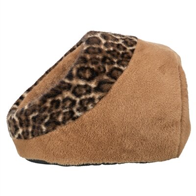 Trixie kattenmand iglo leo  soft pluche bruin / panterprint