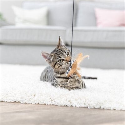 Trixie kattenhengel hart hout / katoen met kattenkruid / catnip