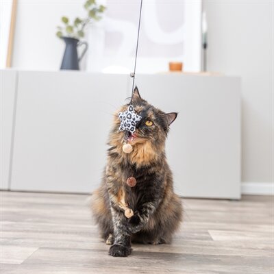 Trixie kattenhengel ster pluche met kattenkruid / catnip