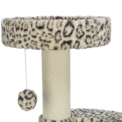 Trixie krabpaal leo panterprint rond creme