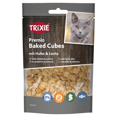 Trixie premio baked cubes met kip en zalm