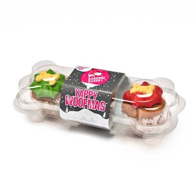 The barking bakery christmas yappy mini iced woofins trio assorti