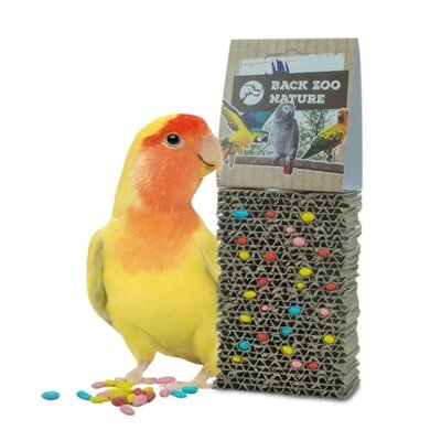 Back zoo nature cardboard treat block