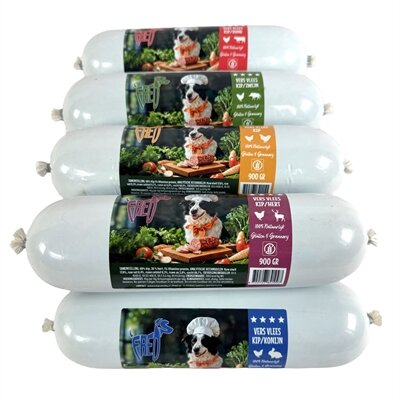 Freds gestoomd vers vlees worst assorti box