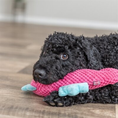 Trixie zeepaard stof roze / aqua