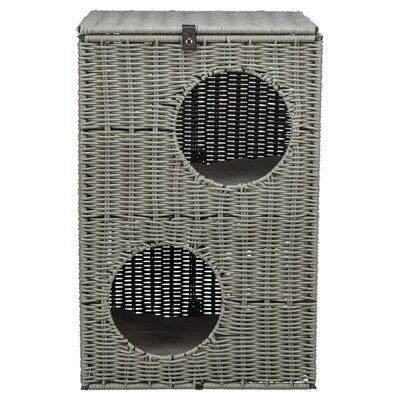 Trixie kattenmand amalia hoekig polyrattan grijs