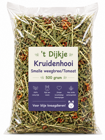 &acute;t Dijkje kruidenhooi met weegbree en tomaat 500gr