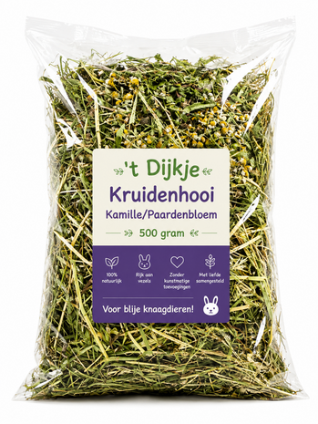 't Dijkje Kruidenhooi met Kamille &amp; Paardenbloem 500 gram 